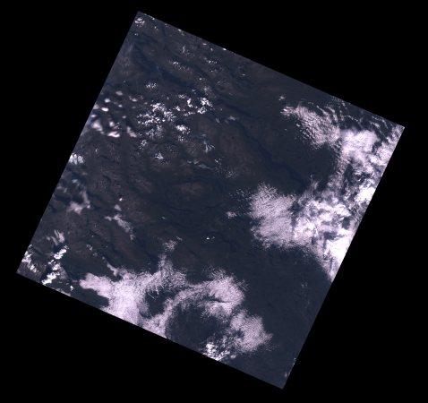 [Cloud-Obscured Landsat Image]